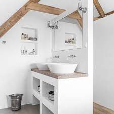 bathrooms exposed wood beams design ideas