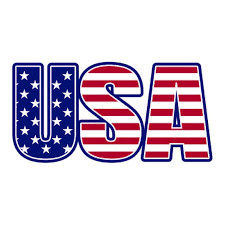 Usa Flag Text Word Art Island Vector