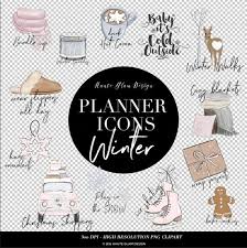 Planner Icons Clipart Winter Icons
