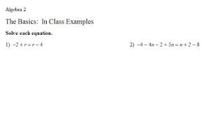 Lg 1 Solving Equations Goshenmath