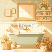 A Vintage Bathroom With A Clawfoot Tub