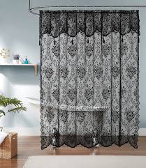 Black Lace Shower Curtain 108