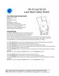 sh 10 and sh 20 laser beam safety