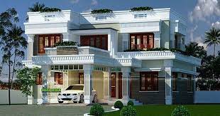 Decorative Flat Roof Home Plan Kerala