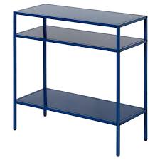 Mykonos Blue Rectangle Metal Side Table