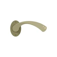 Steel Door Handle Icon Flat Vector Lock