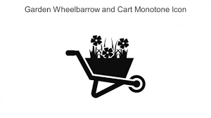 Garden Wheelbarrow And Cart Monotone Ic
