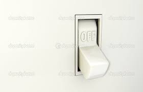 Isolated Wall Light Switch In The Off