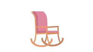 Animated Rocking Chair Flat Cartoon