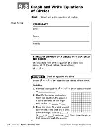 9 3 Graph And Write Equations Of