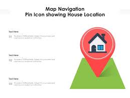 Map Navigation Pin Icon Showing House