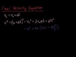 Final Velocity With Force Mass Time