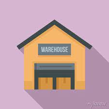Warehouse Icon Flat Style Wall