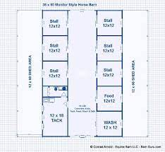 6 Stall Horse Barn Plans Horse Barn