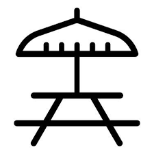 Umbrella Table Free Icons Painted