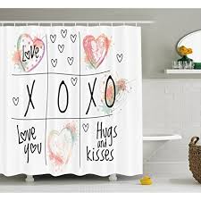 Ambesonne Xo Shower Curtain Love You