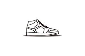 Sneaker Shoe Line Art Logo Design Icon
