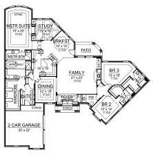 House Plan With Three Bedroom Suites