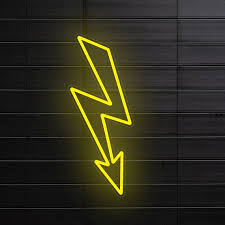 Lightning Bolt 23 5x10in Neon Sign