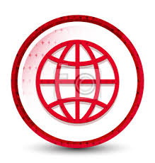 World Icon Misty Frozen Red Round