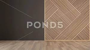 Empty Room With Wooden Panel Parquet