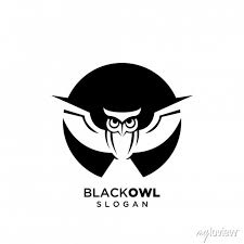 Owl Black Logo Silhouette Icon Design
