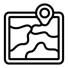 Tablet Travel Map Icon Outline Vector