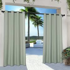 Exclusive Home Curtains Indoor Outdoor Solid Cabana Grommet Top Curtain Panel