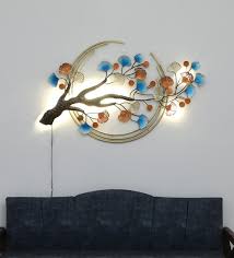 Buy Iron Buddha Wall Art With Led In