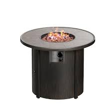 Round Propane Gas Fire Pit Table