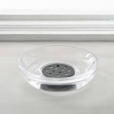 Moda At Home Clear Soap Dish With Black