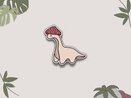 Cute Dinosaur Sticker Dino Mushroom Hat