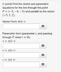 Vector And Parametric Equations