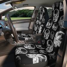Skulls Car Seat Covers Set Of 2 More