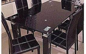 Modern Dining Table With 6 Leather