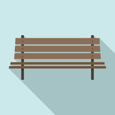 Outdoor Bench Icon Flat Ilration Of