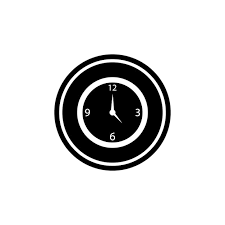 Wall Clock Icon Vector Template