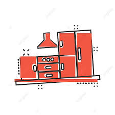 Comicstyle Kitchen Furniture Icon On