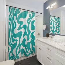 Colorful Wave Shower Curtain Boho