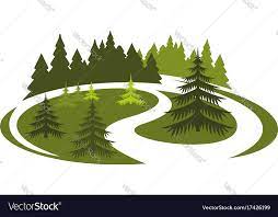 Forest Tree Landscape Vector Image