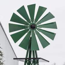 Green Steel Classic Decorative Windmill