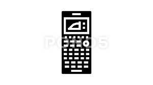 Graphing Calculator Glyph Icon