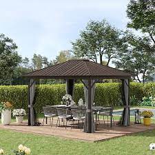 Outdoor Hardtop Gazebo Canopy W