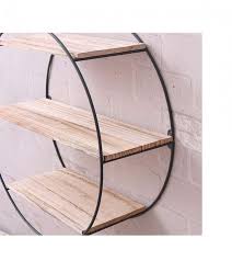Furniture Wood And Metal Wall Shelf