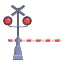 Railroad Barrier Traffic Lights Icon