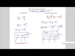 Ap Physics Kinematics Equation