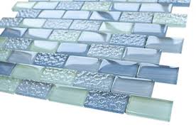 Green Glass Mosaic Tile Brick Pattern