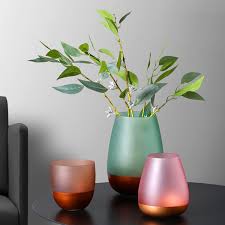 Colorful Frosted Glass Vase Apollobox