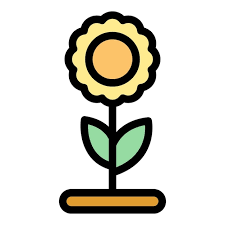 Garden Flower Icon Outline