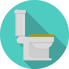 Flat Vector Icon For Toilet Stock